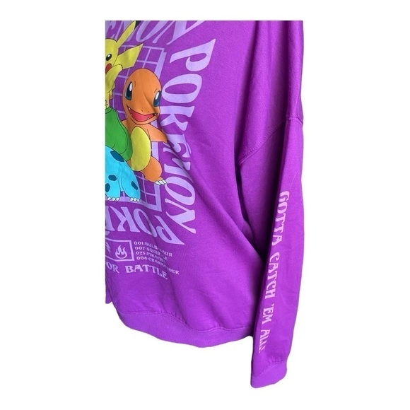 NWT-POKÉMON-PURPLE SWEATSHIRT-SIZE MEDIUM - Picture 3 of 7